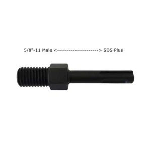 Adaptador de broca de núcleo 5/8""-11 macho a SDS Plus para taladros de martillos - Imagen 1 de 1
