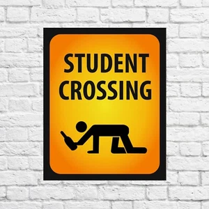Student crossing Tin Sign Metal Bar sign Pub metal sign Poster - Picture 1 of 4