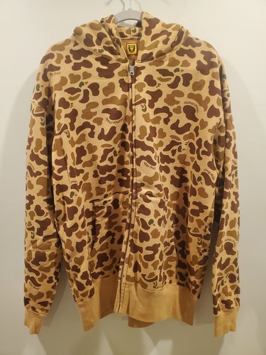 A BATHING APE (BAPE) RARA felpa con cappuccio secca fatta dall'uomo Duck Mimetica Bape beige Supreme Nike CDG Concepts