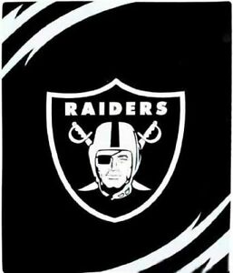Las Vegas Raiders NFL King Size Raschel Plush Blanket 85"x94"