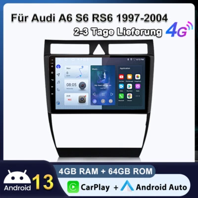 Carplay Android 13 Für Audi A6 S6 Avant RS6 Autoradio SWC BT GPS NAVI DAB+ 4+64G - Bild 1 von 4