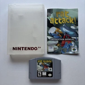 Rat Attack! (Nintendo 64, 2000) Cartucho de Juego N64 + Estuche Manual Auténtico OEM - Imagen 1 de 11