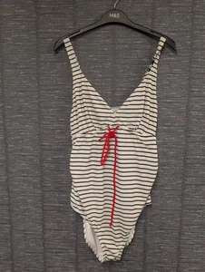 Ladies Striped Maternity Swimsuit Size L By Mamalicious - Picture 1 of 9