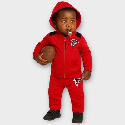 NEW Atlanta Falcons NFL Toddler Full-Zip Hoodie & Jogger Pants Set – Size 24M - Image 1 of 4