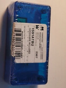 Caja 1 pieza HAMMOND MFG 1591DTBU, tapa de caja, policarbonato, UL94V0, azul transparente - Imagen 1 de 5