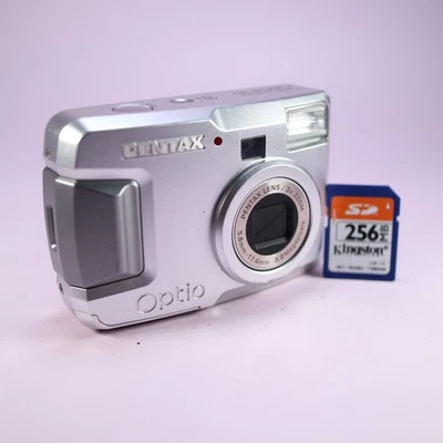 Pentax Optio 30 3.2MP Compact Digital Camera Silver Tested *Read* - Image 1 of 4
