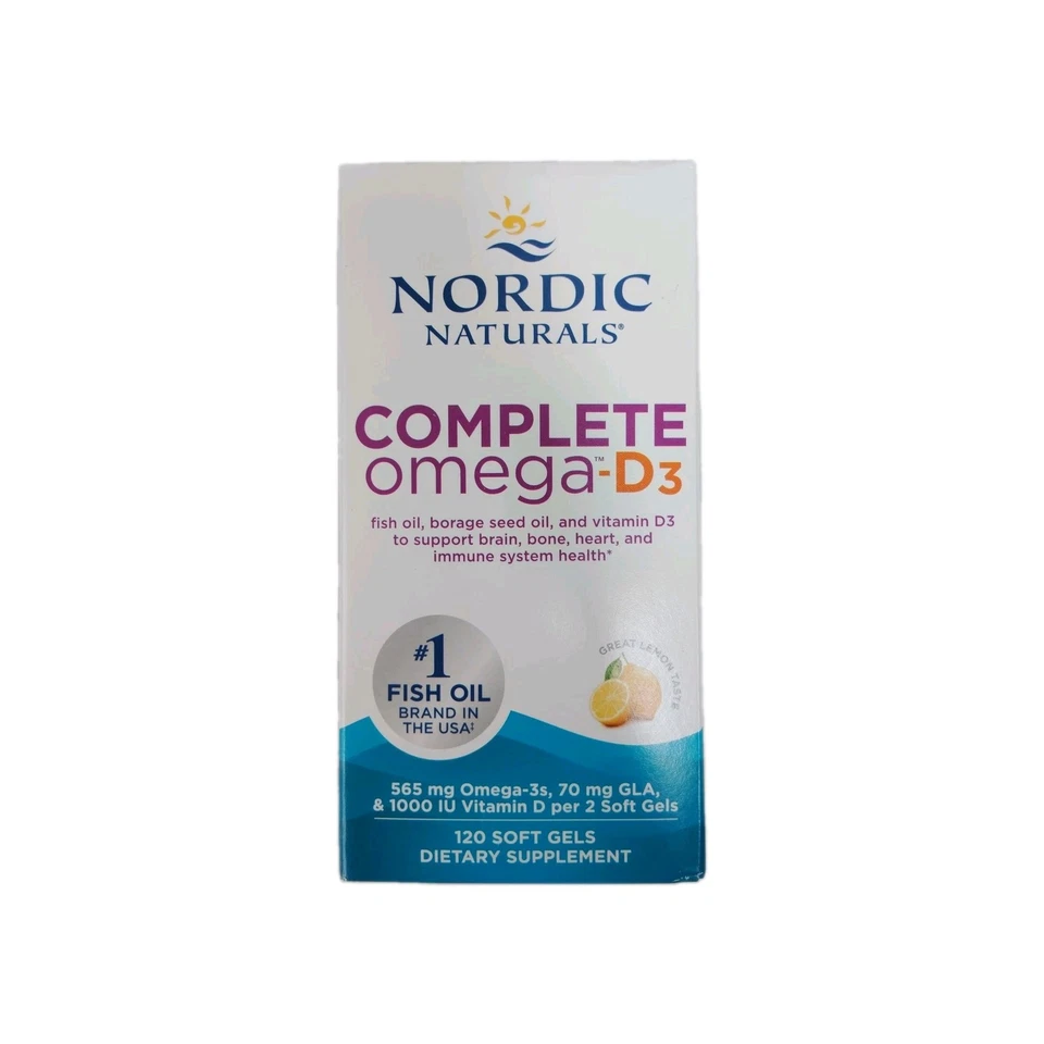 Nordic Naturals Complete Omega D3 565mg 120ct Ex 04/2027+ Foto 1 de 1