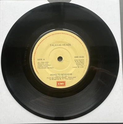 Talking Heads - Road To Nowhere 7” Irish Pressing Record EMI 1985 - Image 1 of 2