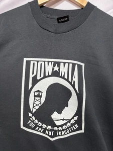 Vintage Shirt POW MIA USA Men’s XL Screen Stars Single Stitch Emblem Forgotten - Picture 1 of 9