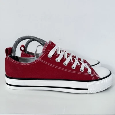 Ladies Red White Lace Up Pumps Trainers Shoes Size UK 6 EU 39 - Image 1 of 4