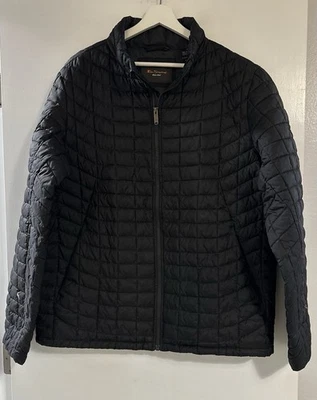 Chaqueta acolchada acolchada acolchada aislada con cremallera completa Ben Sherman XL negra Foto 1 de 4