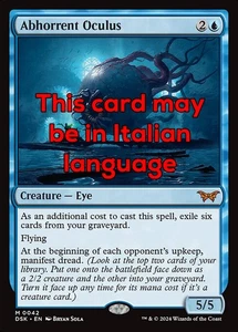 MTG ABHORRENT OCULUS EXC - OCULO RIPUGNANTE 42 - DSK - MAGIC - Picture 1 of 1