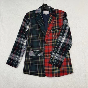 NWT Classic Prep Everett XL Kids Blazer Bishop Party Tartan Holiday Plaid Red - Picture 1 of 16