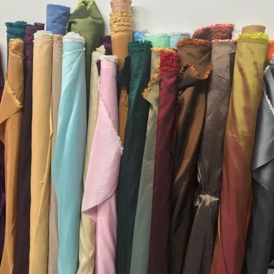 PREMIUM zweifarbiger Taft Stoff Kleid Hochzeit Braut Gothic | Vorhang Jalousien 60" - Bild 1 von 3