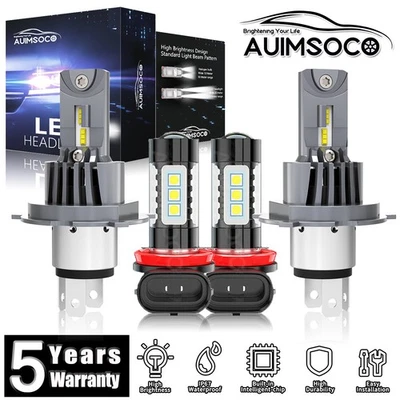For Nissan Versa 2007-2021 Sedan 4-Door 1.6L LED Headlight Bulbs Hi/Lo Fog Beam - Image 1 of 4