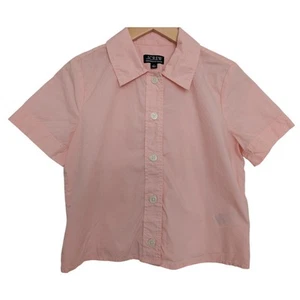 J. Crew Gamine Shirt Cotton Poplin Short Sleeve Button Front Spring Blush Pink - Picture 1 of 5