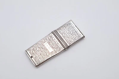 Antiguo estuche victoriano de plata esterlina estuche lanceta con sello Londres 1845 Foto 1 de 4