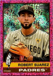ROBERT SUAREZ 2025 Topps Heritage #91 Pink Speckle San Diego Padres - Picture 1 of 2