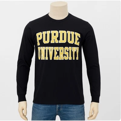 Jansport Purdue University Long Sleeve T Shirt Mens Small Black Gold College - Image 1 of 4