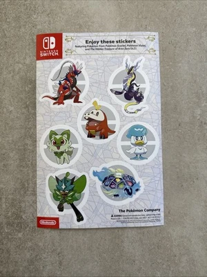 Nintendo Switch Pokemon Scarlet Violet Hidden Treasures Area Zero Promo Stickers - Image 1 of 4