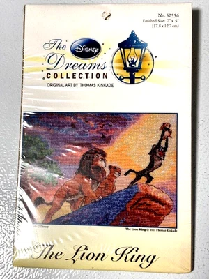 Disney Dreams Collection Thomas Kinkade The Lion King Cross Stitch Kit 5X7 NIP - Image 1 of 4