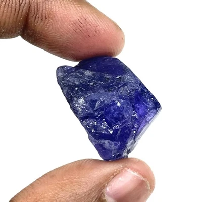 Impresionante piedra preciosa suelta azul vibrante áspero de tanzanita natural de 52,60 quilates certificada Foto 1 de 4