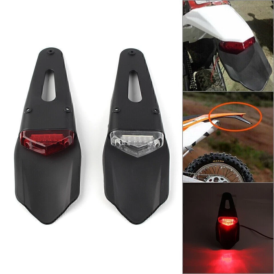 Luz trasera universal para moto guardabarros 12V LED todoterreno Foto 1 de 4