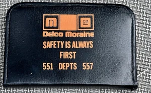 VINTAGE DELCO MORAINE GM PLANT SAFETY DEPTS 551 557 BLACK LEATHER TOOL KIT OHIO - Picture 1 of 3