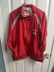 Red Oak Ohio State Buckeyes Football Full Zip Jacket Mens Large Embroidered - Picture 1 of 5