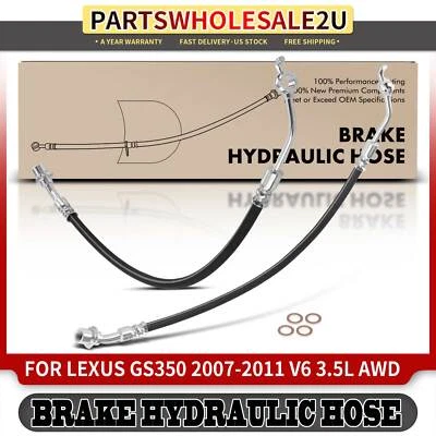 Manguera hidráulica de freno delantera izquierda y derecha 2 piezas para Lexus GS350 2007-2011 3,5 L AWD Foto 1 de 4