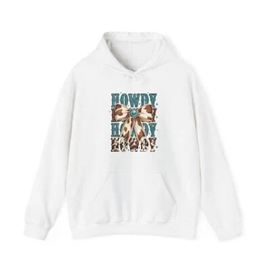 Howdy Cowgirl Sweatshirt, Vintage Western Hoodie, Unisex Cozy Pullover, Country - Picture 1 of 21
