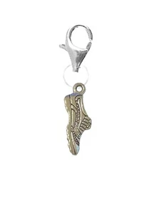 ch66 Shoe Boot silver tone pendant Sterling Silver 925 Trigger Clasp charm - Picture 1 of 2