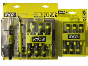 NEW, RYOBI Hobby Hand Tool Kit, W/Set of Precision STAR/TORX Bit Screwdriver Set - Picture 1 of 19