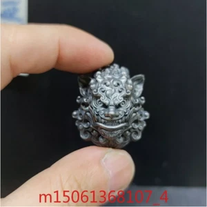 Llavero Máscara Colgante Kirin Bonjour Negro Envejecido Cobre Puro Máscara Fantasma Tengu - Imagen 1 de 6