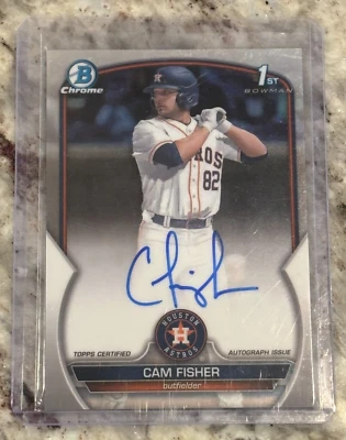 Cam Fisher 2023 Bowman Chrome 1st Autograph - Image 1 of 2