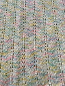 Beautiful Knitted Handmade Newborn Multicolor Unisex Baby Afghan 45” x 39” New