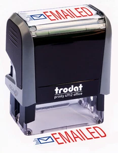Trodat "EMAILED" Self Inking Rubber Stamp - Picture 1 of 3