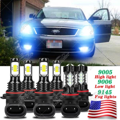 For Ford Five Hundred2005 2006 2007 9005 9006 9145 Combo de faros antiniebla LED - Image 1 of 4