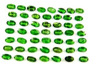 10.90 CT Natürlich Chrom Diopsid Edelstein 3x5 MM Oval Cut 50 Stück Stein Lot- - Bild 1 von 2