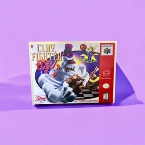 Clay Fighter 63 1/3 (Nintendo 64, N64) HQ Reproduction Case, Authentic Cartridge - Picture 1 of 4