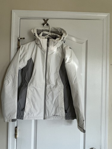 OFF WHITE giacca cappotto eddie bauer taglia XS nuovo senza etichetta colore bianco sporco