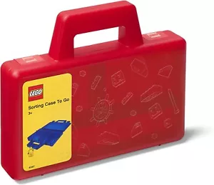 Lego Sorting Box to-Go - Travel Case with Organizing Dividers - Red - Picture 1 of 5