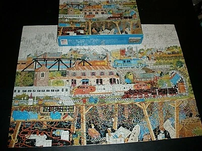 Big Boys & Their Toys 550 pc Puzzle 18" x 24" Bruce Johnson COMPLETE - Image 1 of 4