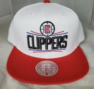 Los Angeles Clippers Mitchell & Ness Fresh Crown White Red Black Snapback Hat - Picture 1 of 10