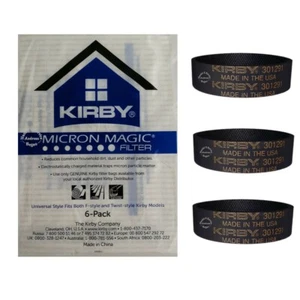 Original Kirby 6er Pack Filter + 3 Riemen für alle Modelle (204811 + 301291) - Picture 1 of 7