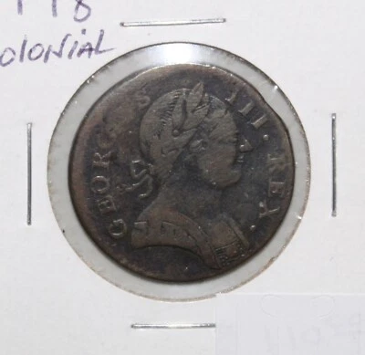 1778 Machin's Mills Colonial Copper Coin - Image 1 of 4