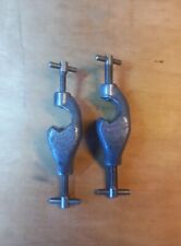 Vintage Pair / 2x Laboratory Retort Stand Bosshead Clamp Fisons Industrial