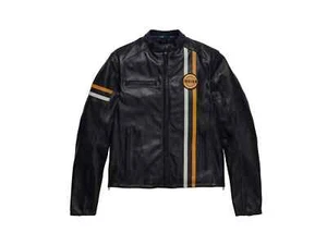 Men's Black Leather Motorcycle Jacket – Handmade | Biker Genuine Cowhide Leather - Picture 1 of 3