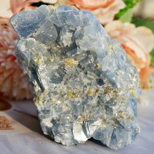 1 lb Celestita Natural Cristal Curativo Cuarzo Mineral Crudo Espécimen Reiki Ornamento - Imagen 1 de 11