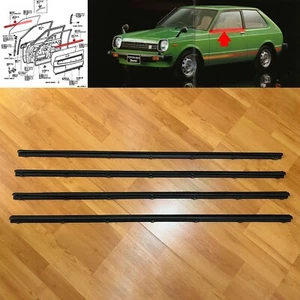 Door belt line weatherstrip rubber seal for Toyota Starlet KP60 KP61 3D 78-84 - Picture 1 of 8